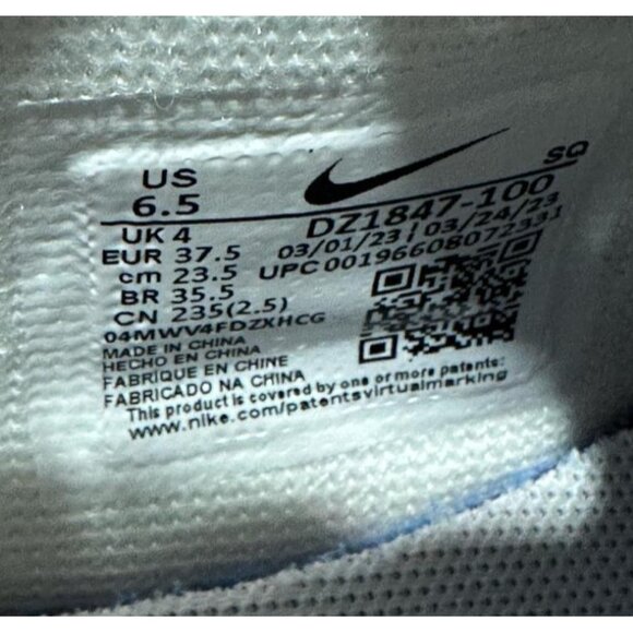 ⭐Nike Air Force 1 Shadow 6.5 Womens Retro Shoes Sneakers White Orange DZ1847-100 - Picture 14 of 14